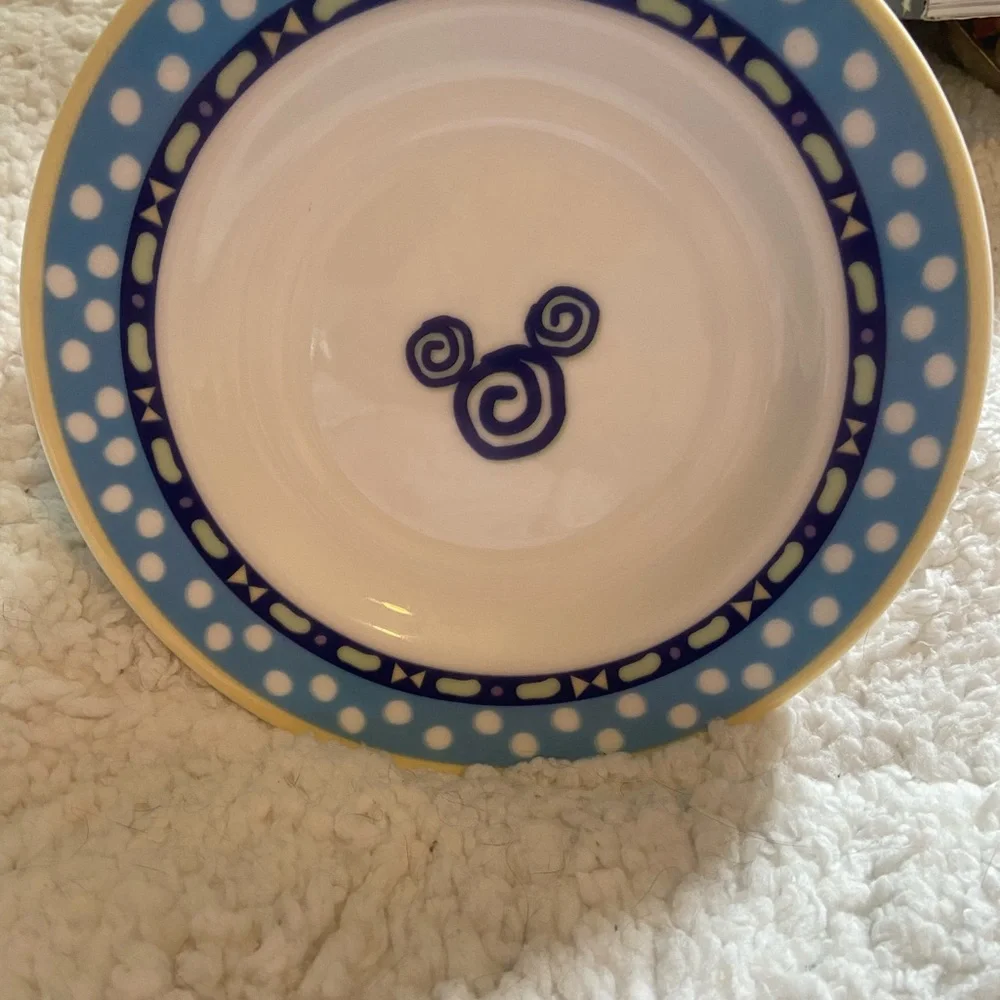 Disney Blue and White Ceramic plate - Picture 1 of 7